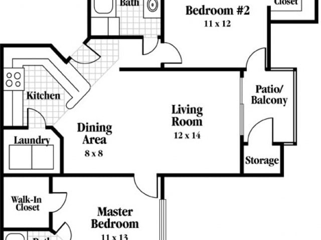 Two Bedroom, Two Bath - Cypress Cove