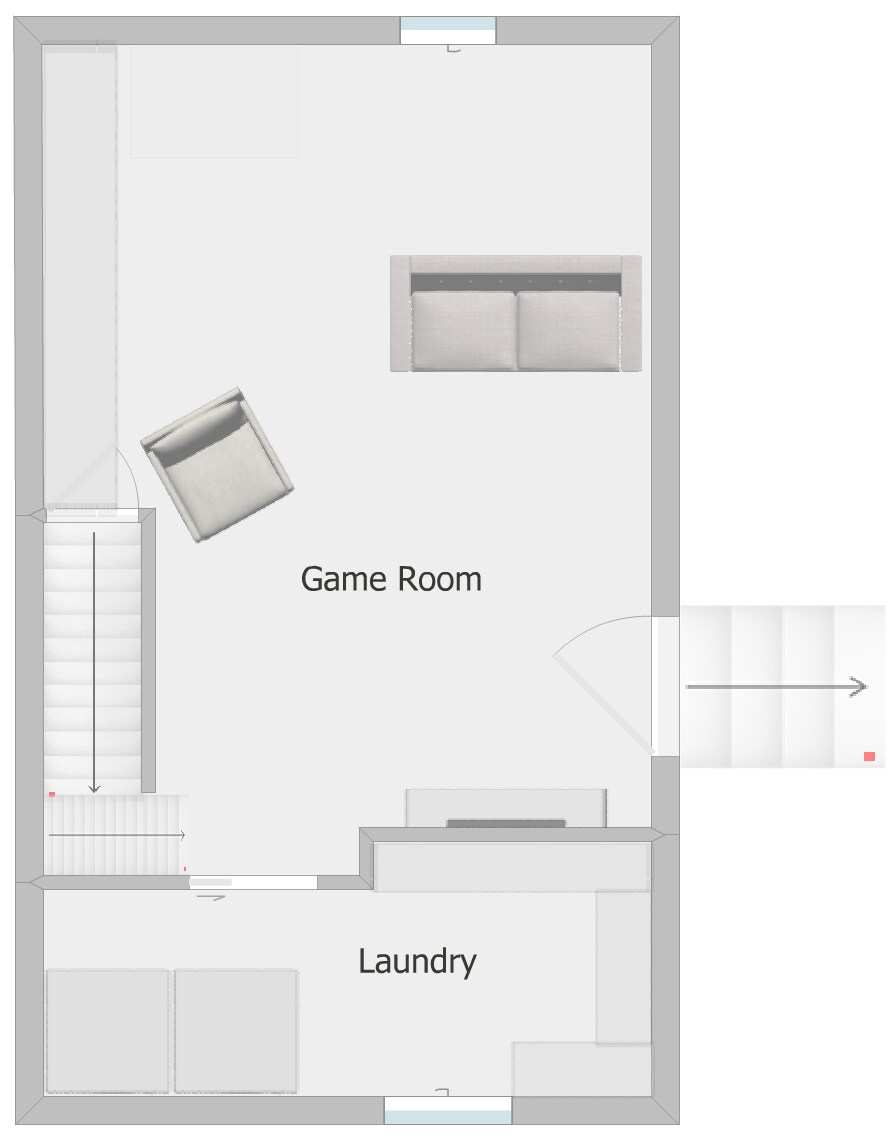 Game room, entry through kitchen. - 9845 Cleveland Ave NW