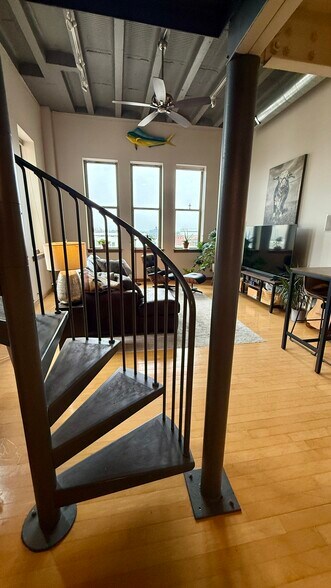Spiral Staircase to Loft - 110 N 3rd St