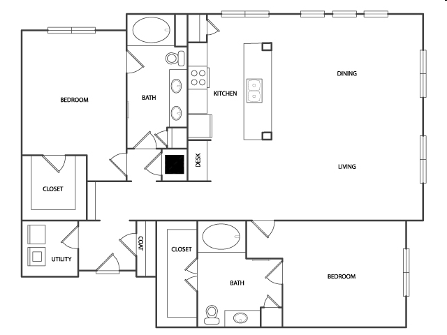 2BR/2BA - 33ThirtyThree