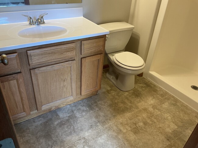 Beautiful floor color in master bathroom - 3844 W 4th St