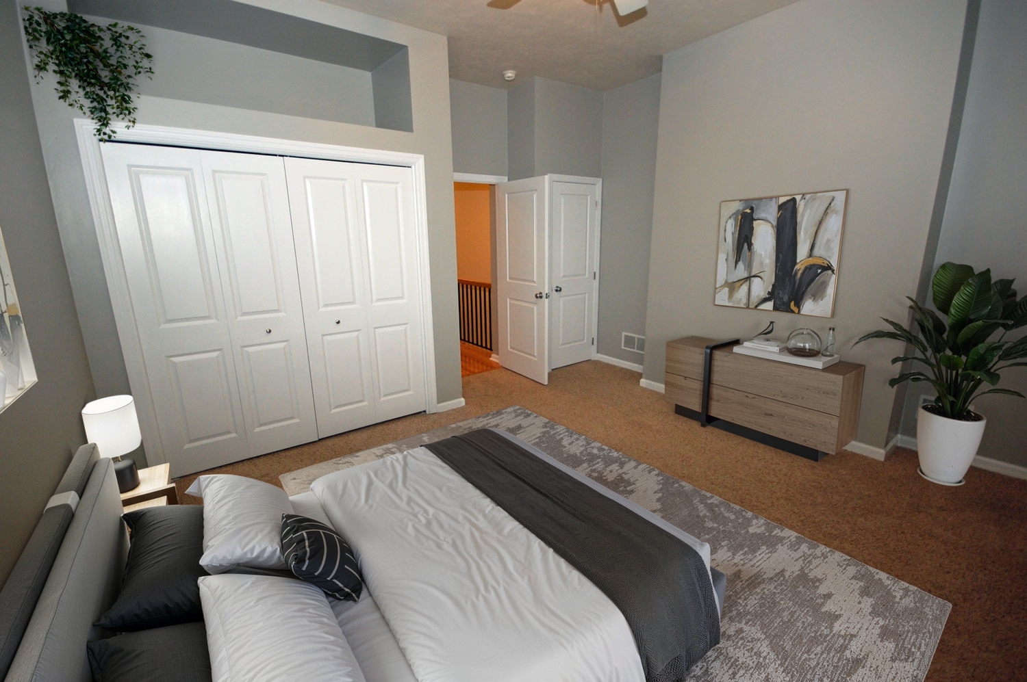 Master bedroom (room for king bed, 2 closets (9ft custom closet), paint colors will be shoji white - 5827 Pierce St