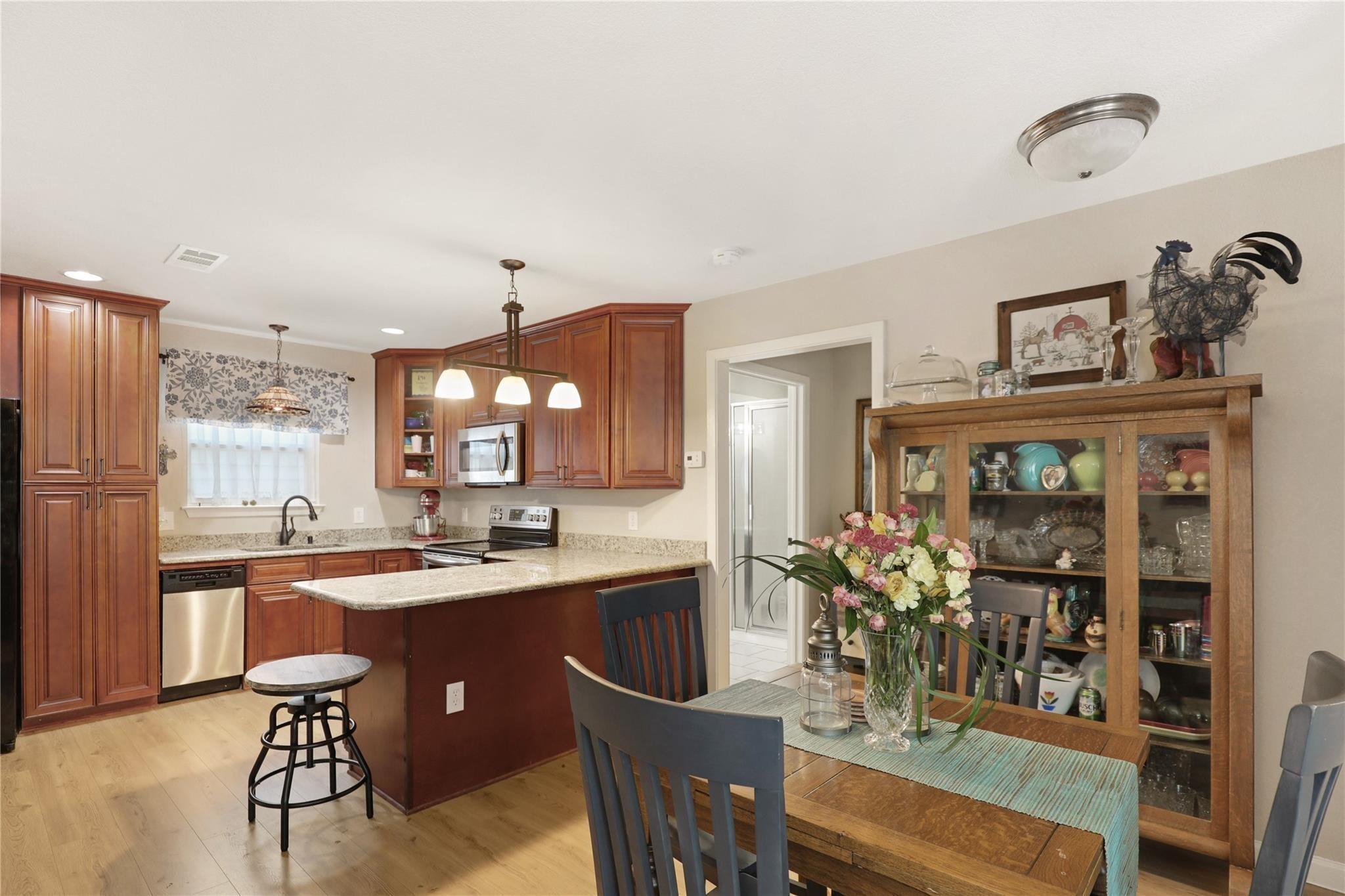 Kitchen and dining, open to living room. - 1751 Spring Mountain Road