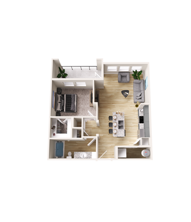 One Bedroom Layout in Greenville, TX - Aspire at Greenville