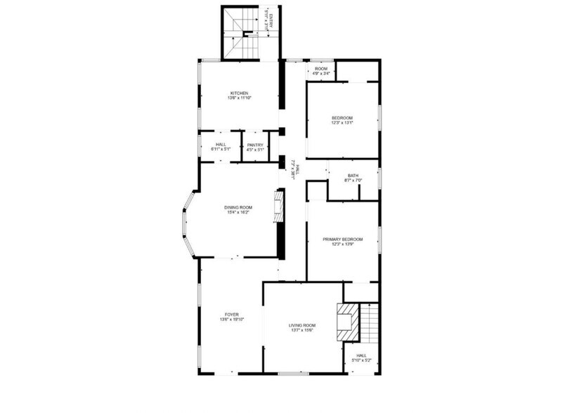 first floor layout - 513 Howell Ave