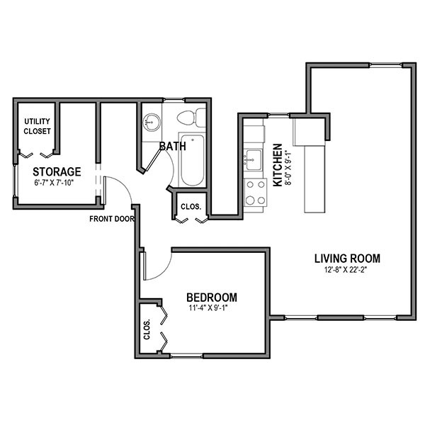 Floorplan - Howe and Maryland Apartments