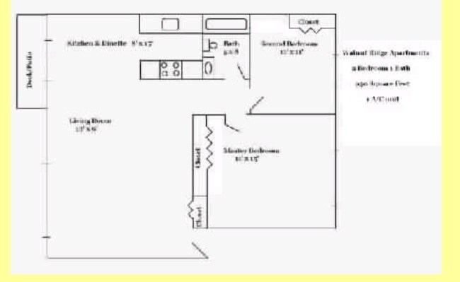 White Floor Plan - Walnut Ridge Apartments