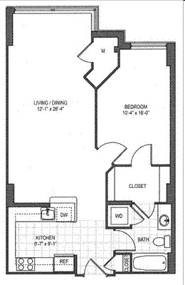 1BR/1BA - Metro Rosslyn Apartments
