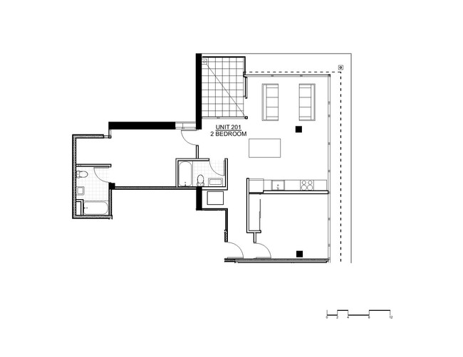 Two-Bedroom, Two-Bathroom 2D Floor Plan - The Fort