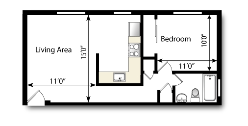 1BR/1BA - Clarkson Commons