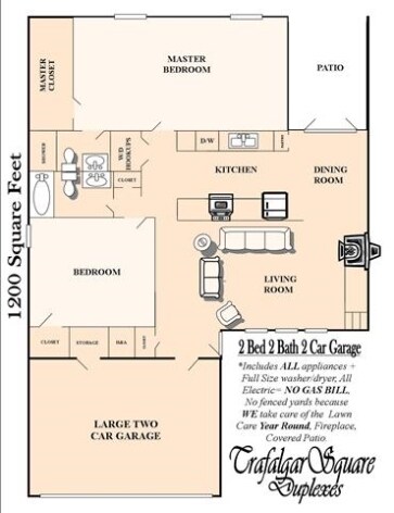 2BR/2BA - Trafalgar Square Duplexes