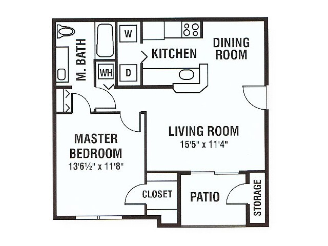 The Gardenia | 1 Bed / 1 Bath - The Gables at Lakeside