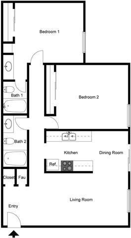 Floorplan - Foothill Village Apartments