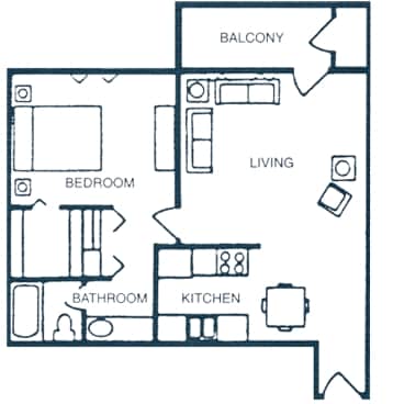 1BR/1BA - Fox Point Apartments