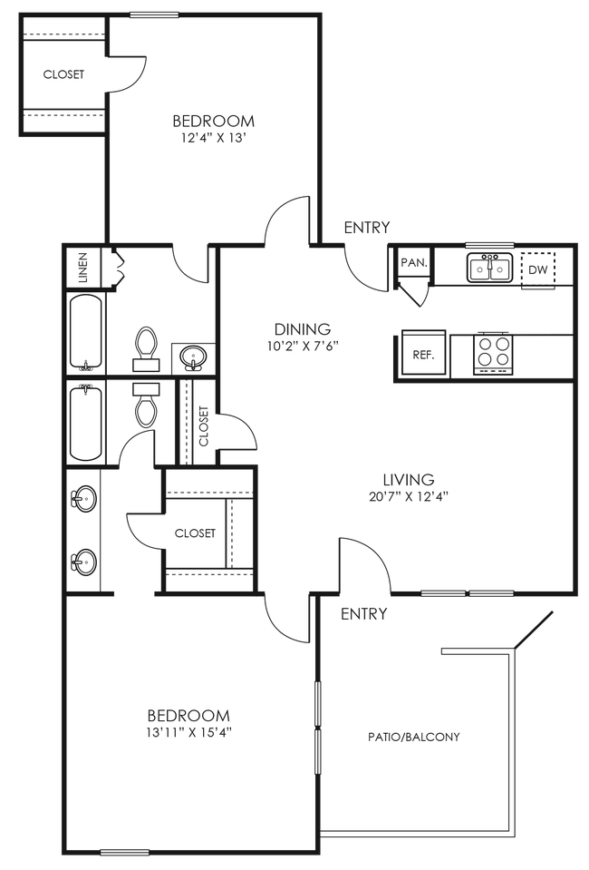 Floorplan - Monticello Apartments