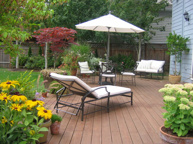 Deck at the back of the home - 3921 NW Banff Dr