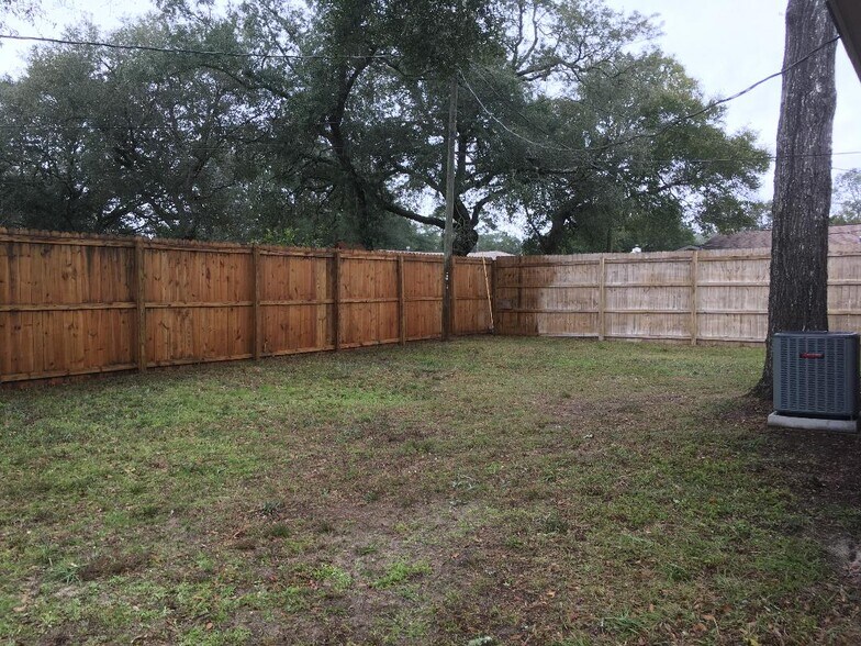 Looking into back yard - 101 Harding Rd