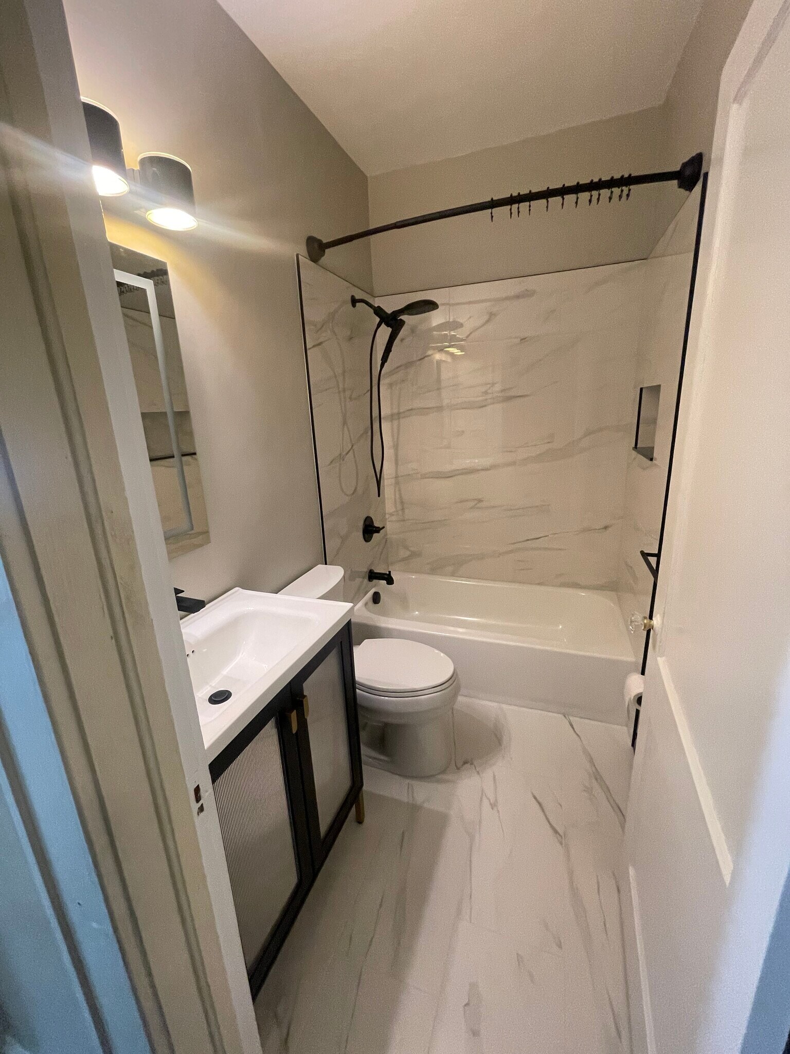 new bath in 30 days, carrara marble - 418 Clement Ave