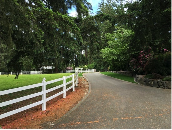 Driveway entry to this fabulous estate - 15501 Spanaway Loop Rd S