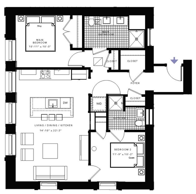 Floorplan - Peabody School Apartments