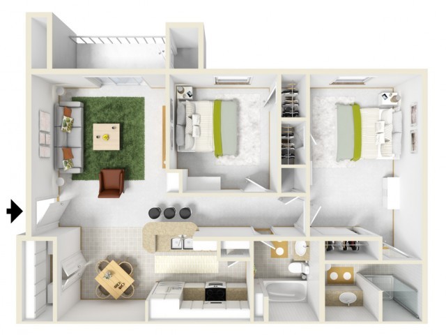 Floorplan - Tall Grass Apartments