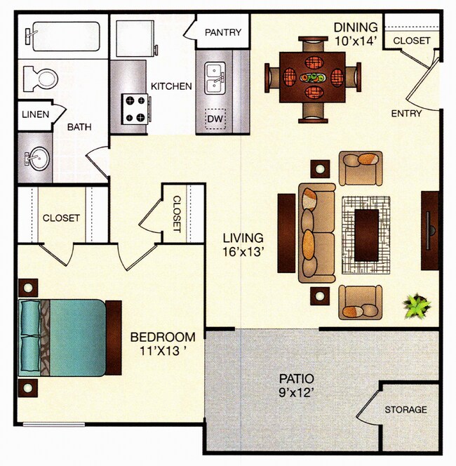 A1 Floor Plan - Trinity Mills