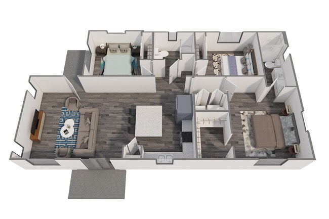Explore this contemporary apartment with its sleek layout and modern design. - QNO-Quarter North