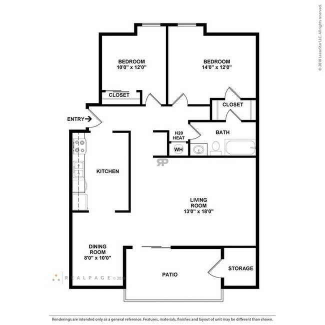 3bd/2ba - Floor Plan - Meadow Ridge Apartments