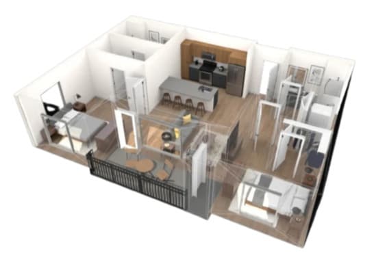 The Dillon Two Bedroom - Two Bath - The Dillon Luxury Apartments