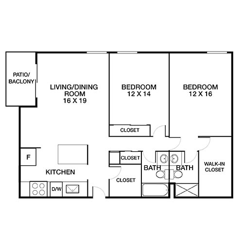 Floorplan - Yorktown Apartment Homes