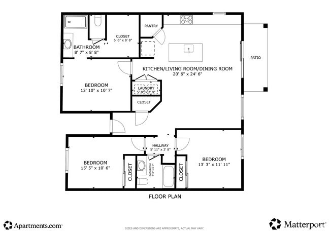 3BR, 2BA - 1276SF - Tavalo Cotton Lane