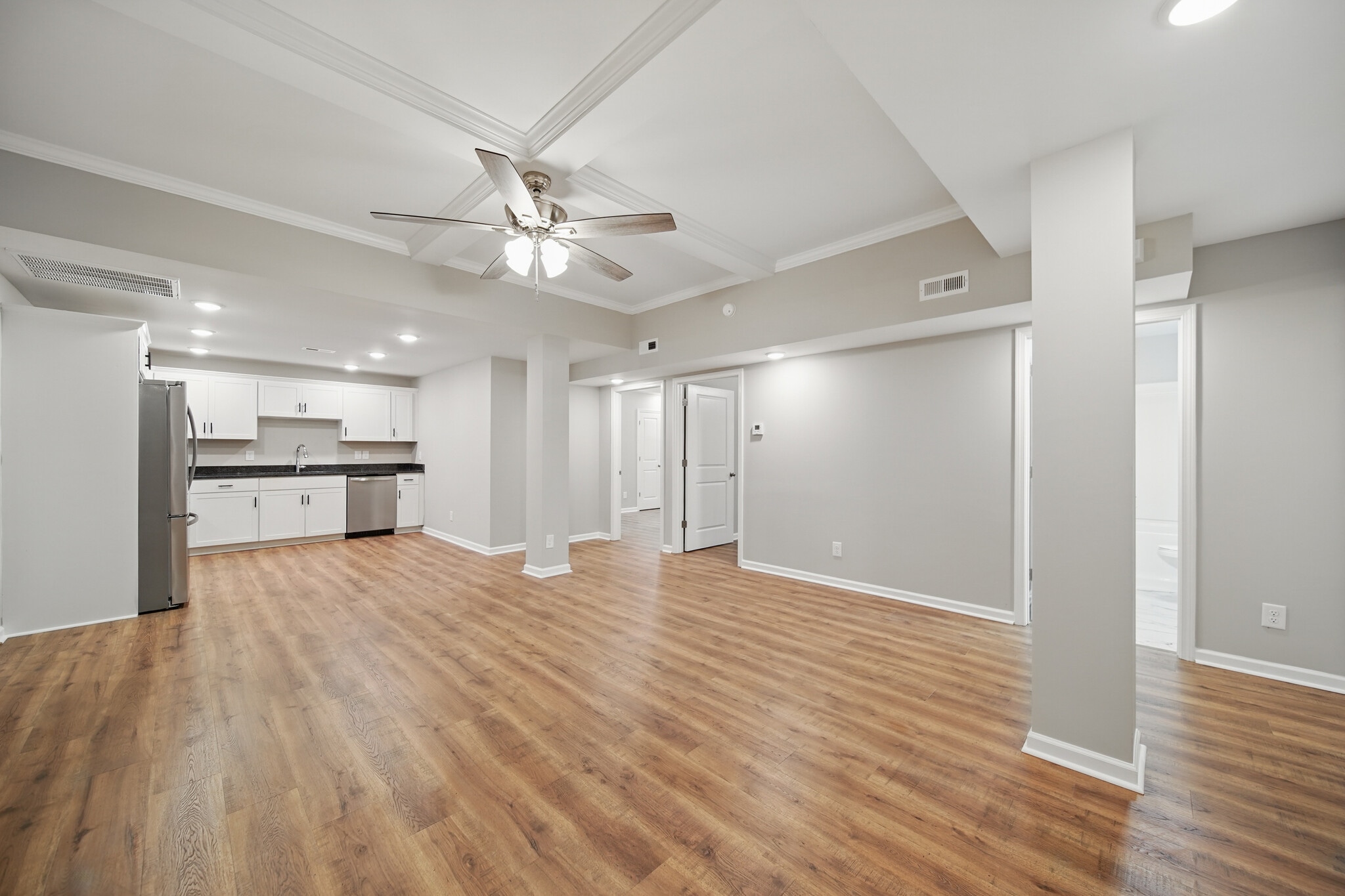 Open living room kitchen area - 216 Legion Dr