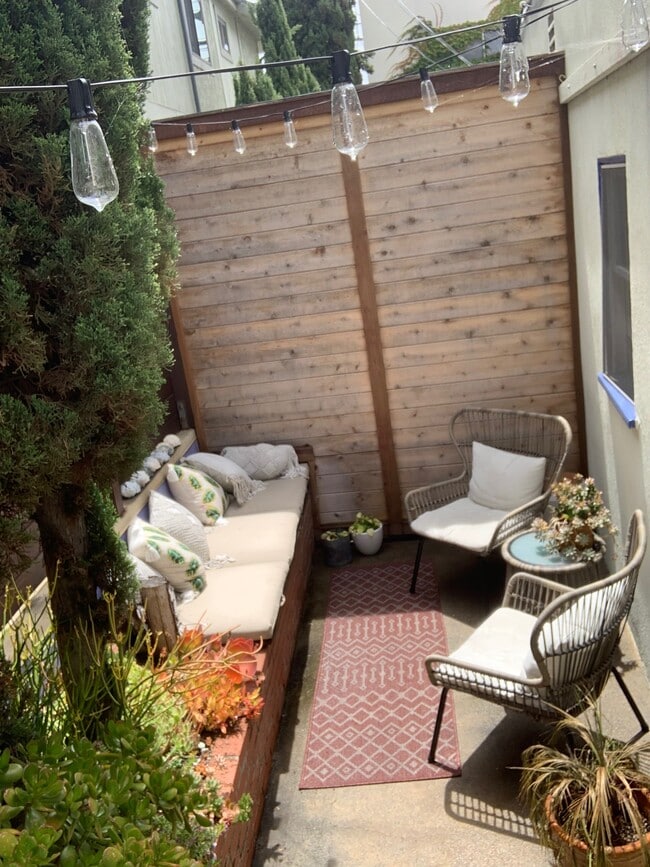 Private Patio in back - 1042 Pearl St