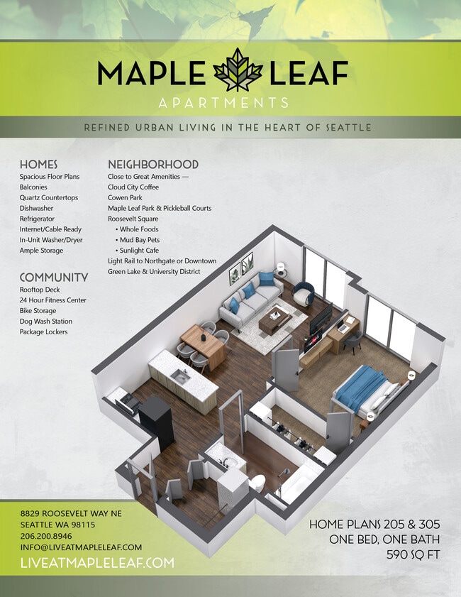 Floorplan - Maple Leaf Apartments