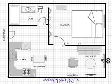 1 Bedroom - Madison Arches Apartments