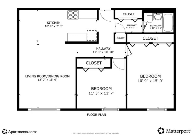 2BR, 1BA - Concord Hills Apartments