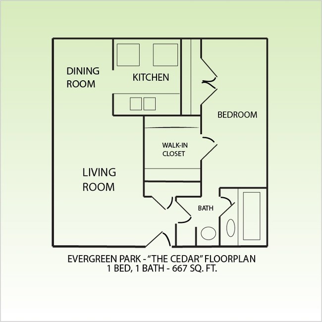 Floorplan - Evergreen Apartments