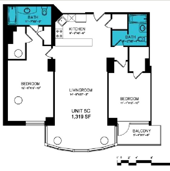 2BR/2BA - Victoria Tower