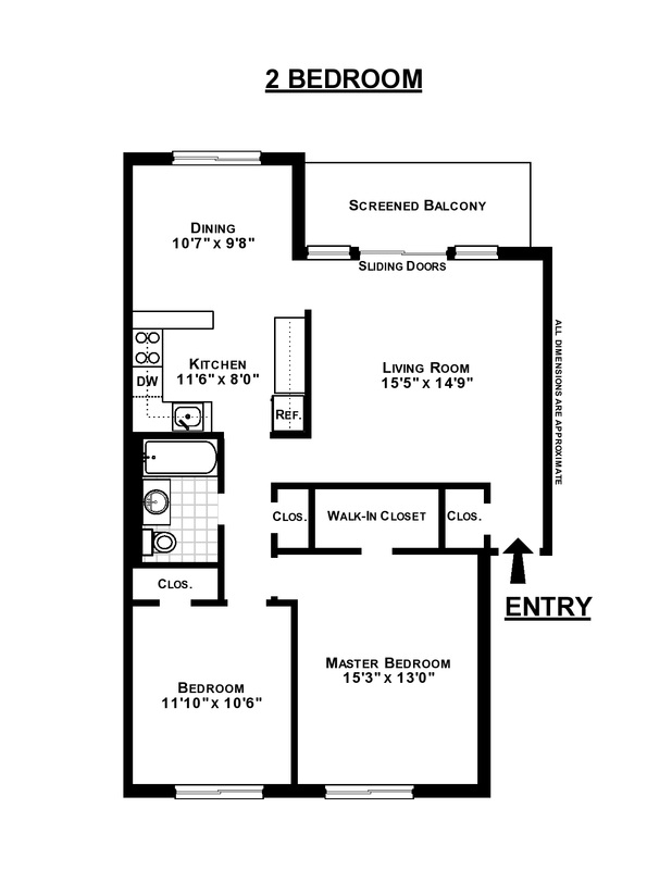 2BR/1BA - Village Green Apartments