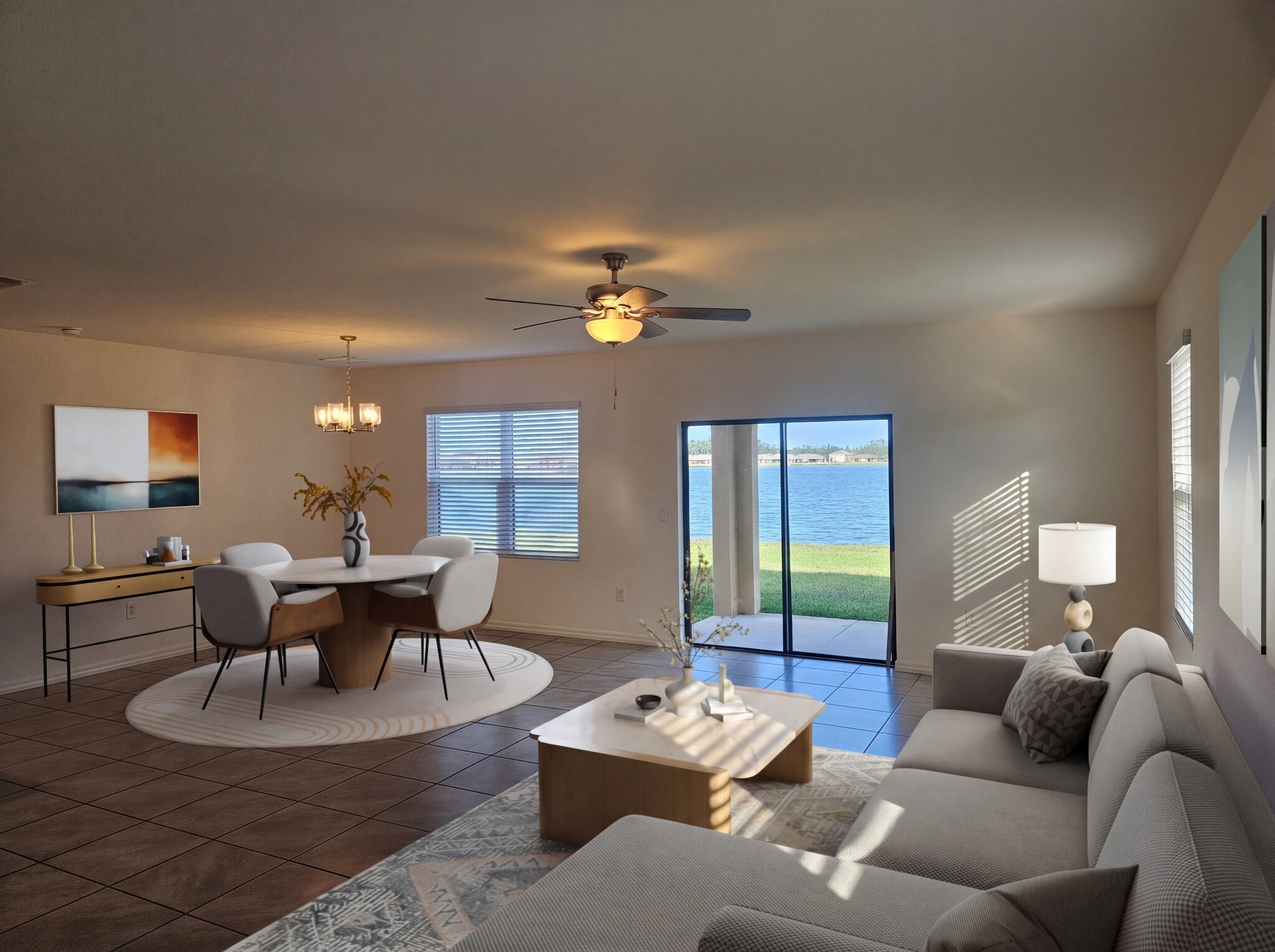 Living Area w Lake View - 3619 Foggy Mist Rd SE