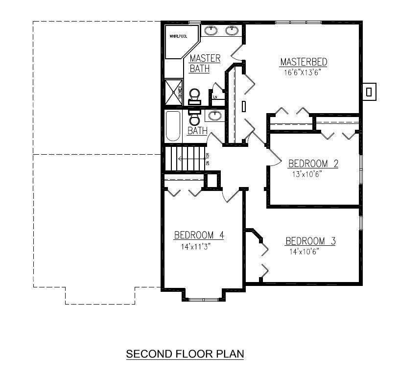 Second Floor Plan - 7810 Brookside Glen Dr