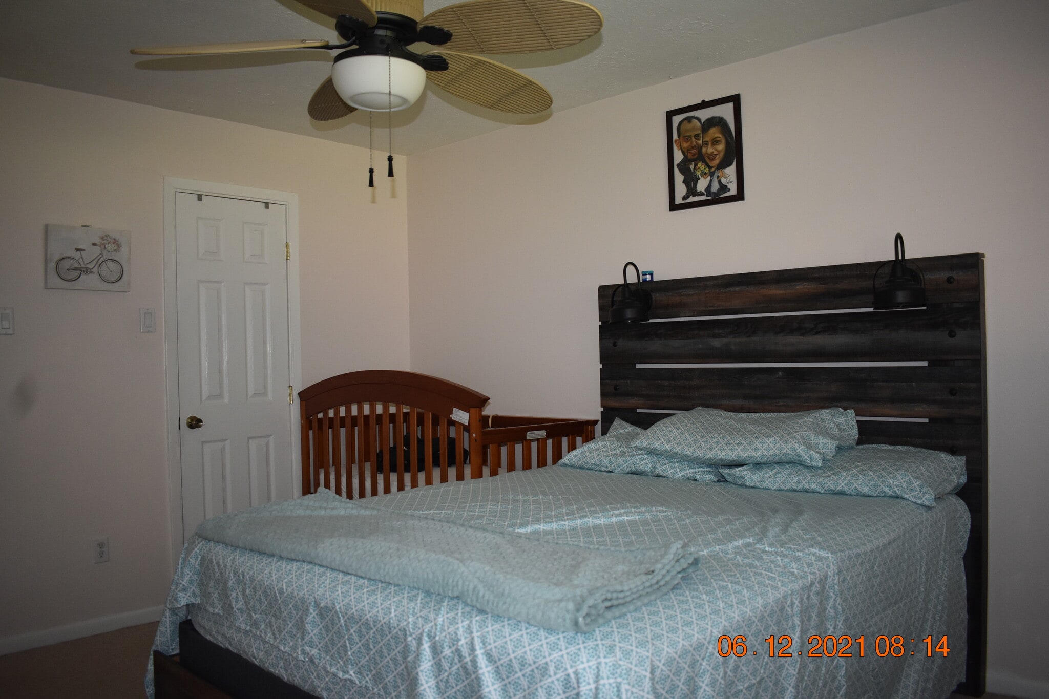 Master bed room with attached standing shower - 2205 Cedar St