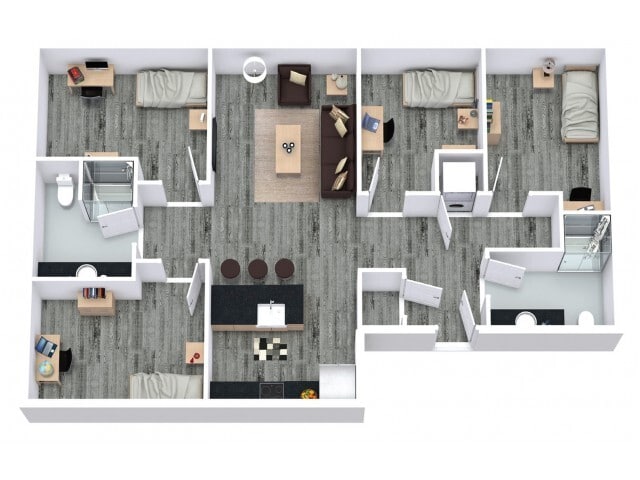 4BR 5 Occupant - The Reserve Student Apartments