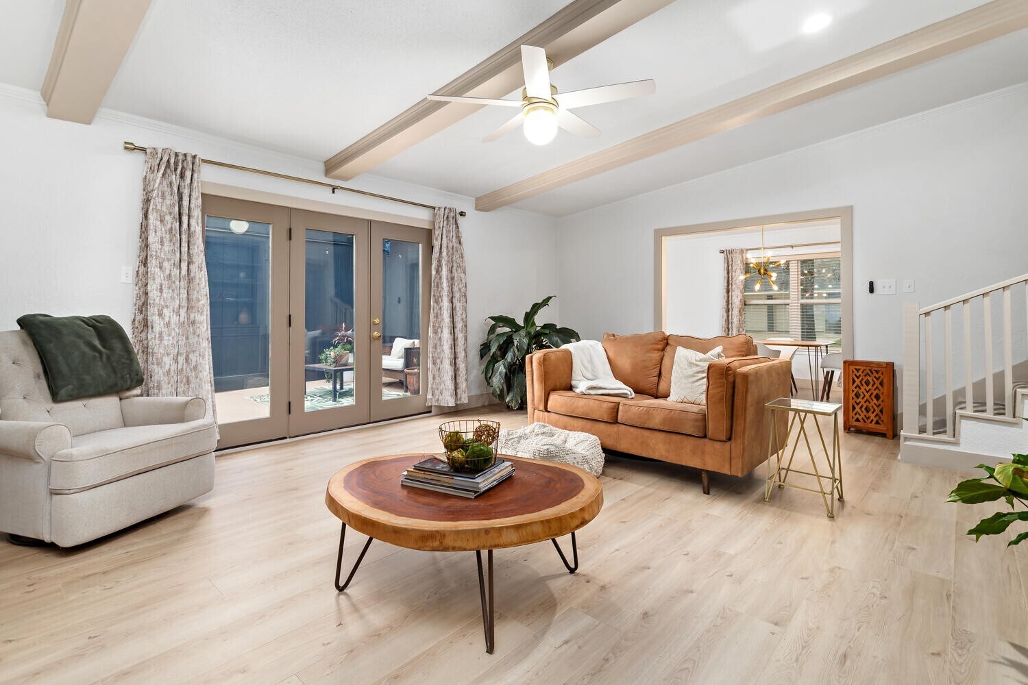 Living Room with Dining View - 5885 Woodway Dr