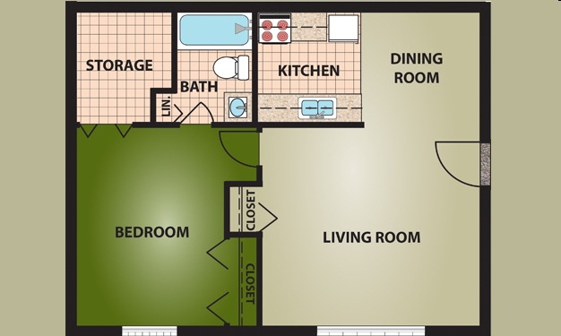 1BR/1BA - Locust Ridge