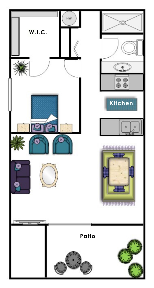 Plan 1 - Ariana at El Paseo Boutique Apartment Homes