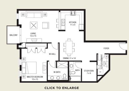 1BR/2BA - Station Square