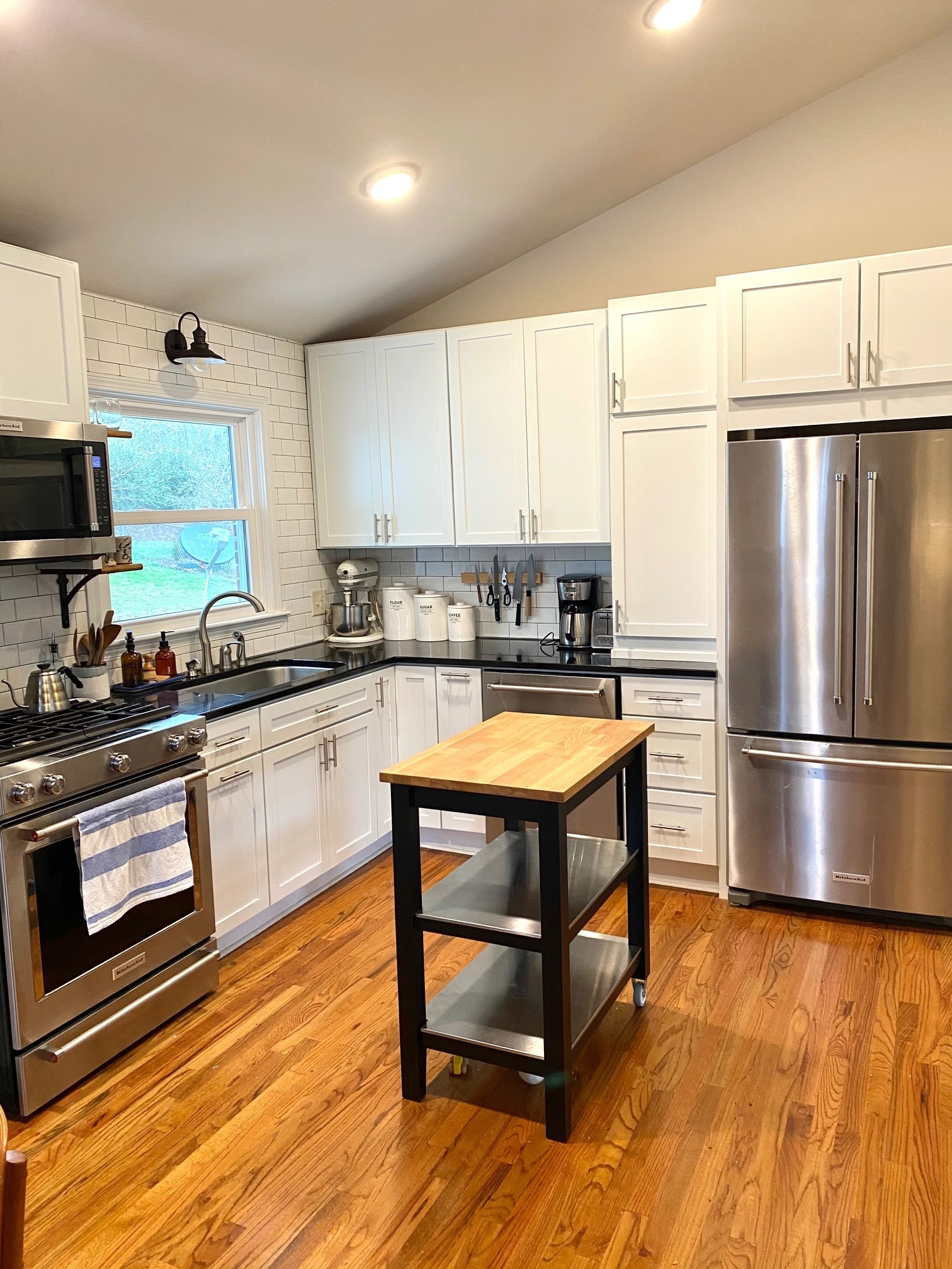 Stainless steel appliances and kitchen island - 230 Pine Needle Rd