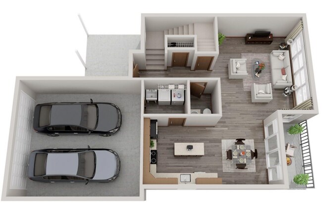 Birdwtatcher Townhome Floor 1 - Residences at Indian Trail