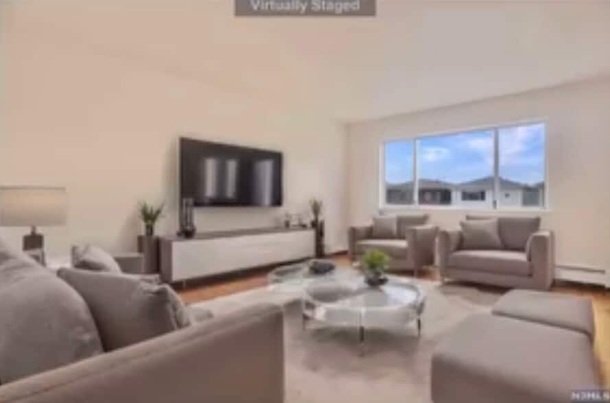 Virtually Staged Living Room and/or Dining Room - 711 Bergen St